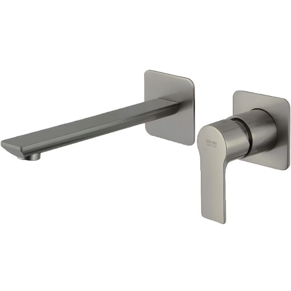 Смеситель Remer Energy для раковины настенный, никель брашированный