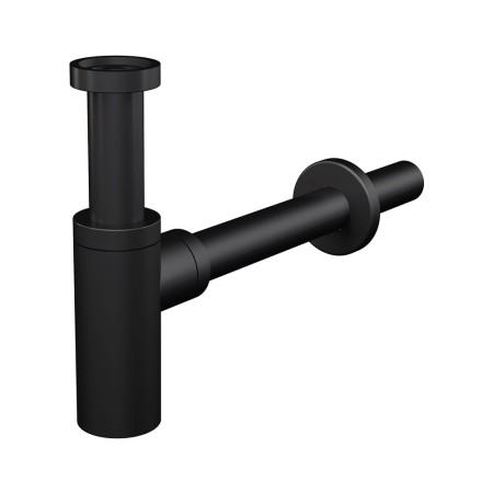 Сифон для умывальника DN32 DESIGN круглый, черный-мат