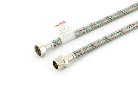 Гибкая подводка для воды НВ Штуцер 1/2' - гайка 1/2' Длина, см:300