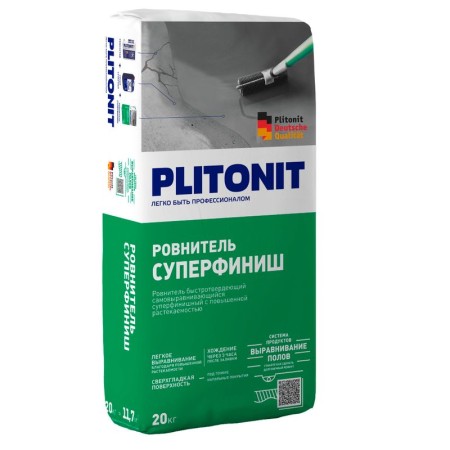 PLITONIT СуперФиниш - 20 Ровнитель быстротвердеющий самовыравнивающийся суперфинишный