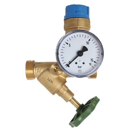 Группа безопасности бойлера ASB, аварийный клапан 6 бар, манометр 0-16 бар, 3/4"