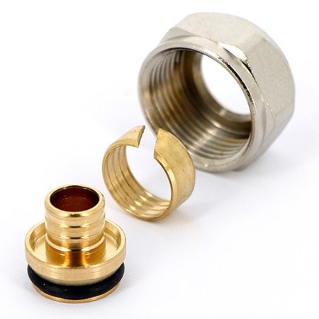 Соединитель обжимной для полиэтиленовых труб Размер: 20 (2.8) x 3/4'EK