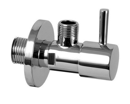 Угловой вентиль Remer круглый для подключения смесителя 1/2 х 3/8, хром