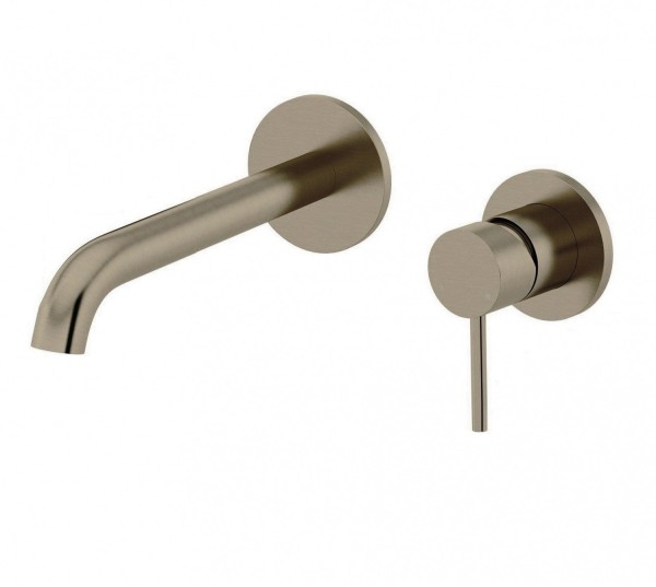 Смеситель Remer X Style для раковины, СМ, из стены, излив 16 см, браш. мат. никель