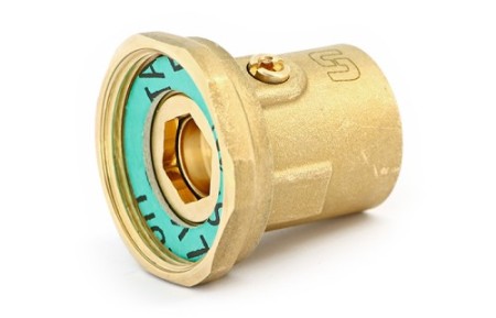 Соединение ВВ с накидной гайкой со встроенным шаровым краном Размер:1 1/2' x 1'