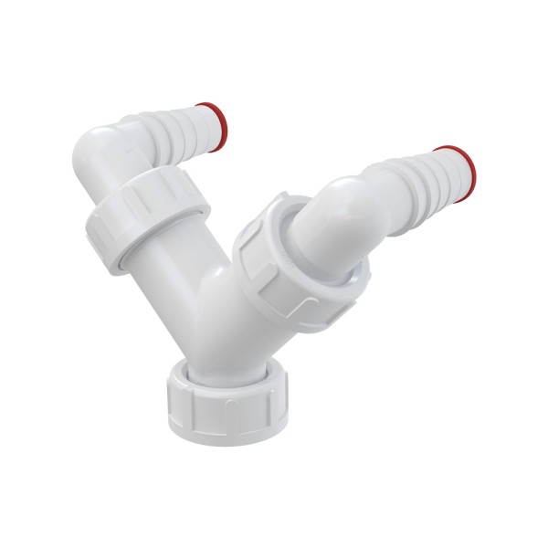 Колено с двумя штуцерами G1"/17–23 с обратными клапанами