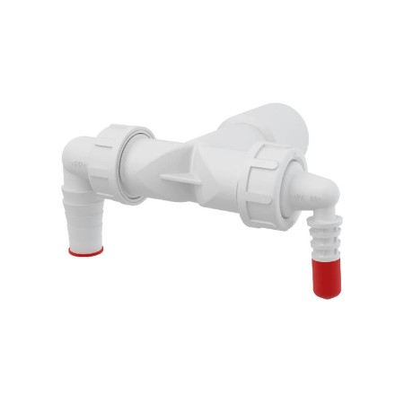 Двойной штуцер G1"/18-23 с обратными клапанами