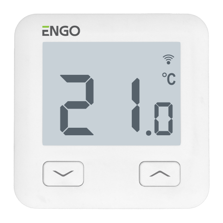 Терморегулятор, проводной, программируемый, встраиваемый, с возможностью подключения выносного датчика, с возможностью подключения к WI-FI, белый