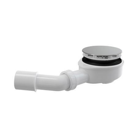 Сниженный сифон для душевого поддона, хром