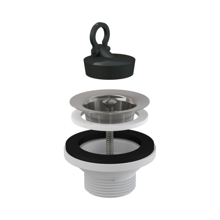 Донный клапан сифона для умывальника 5/4" с нержавеющей peшeткой DN63