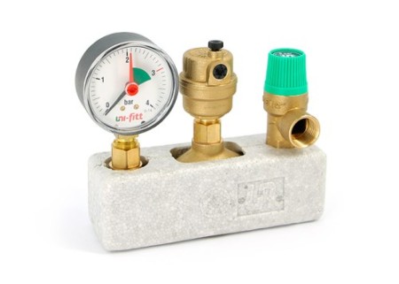 Группа безопасности котла латунь с теплоизоляцией Присоединение:Rp 1'