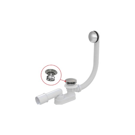 Сифон для ванны CLICK/CLACK, металл