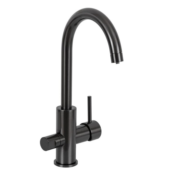 Смеситель для кухни Remer Minimal, брашированный черный хром