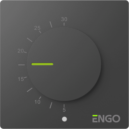 Терморегулятор непрограммируемый, 230 В, черный