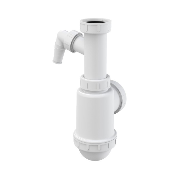 Сифон для мойки с накидной гайкой 6/4" и штуцером