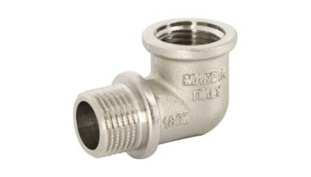 Угол НВ с упором никелированный Размер:1/2'