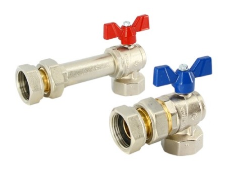 Комплекты кранов с разъёмным соединением для коллекторной группы 1" ВВ