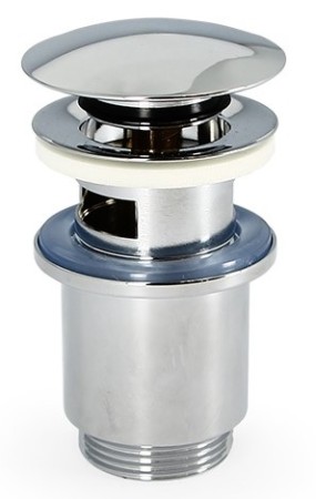 Донный клапан 1 1/4" сlick-clack, с переливом, хром