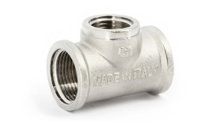 Тройник В никелированный Размер:1' х 3/4' x 1'