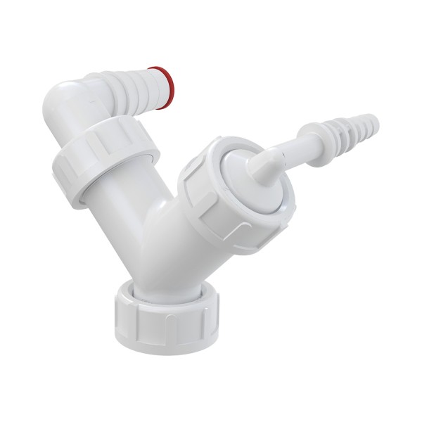 Колено с двумя штуцерами G1"/8–23 с обратными клапанами