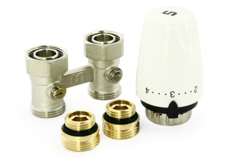 Комплект нижнего подключения для радиаторов Purmo, Korado, Prado, прямой Модель:DX для вентилей M30