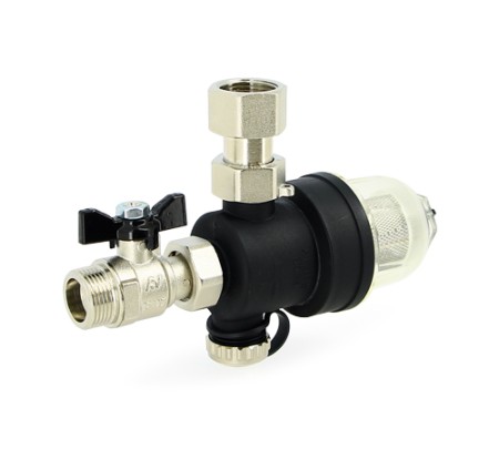 Фильтр-грязеуловитель магнитный 3/4" с прозрачной колбой