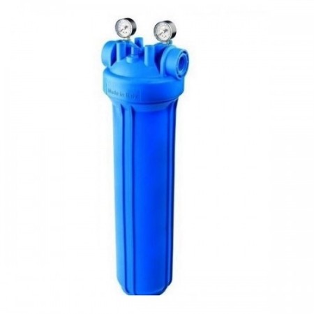 Колба фильтра 20" DP BIG 1" 2P с манометром, SX